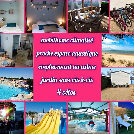 Mobilhome 2Ch Climatise-Terrasse Fermee-4 Velos-Camping 4 Etoiles Les Charmettes Les Mathes Ngoại thất bức ảnh